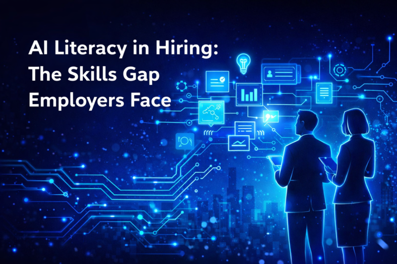 AI literacy in hiring workplace skills with professionals and digital data networks