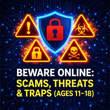 🕵️ Free Course – Beware Online: Scams, Threats & Traps (Ages 11–18)
