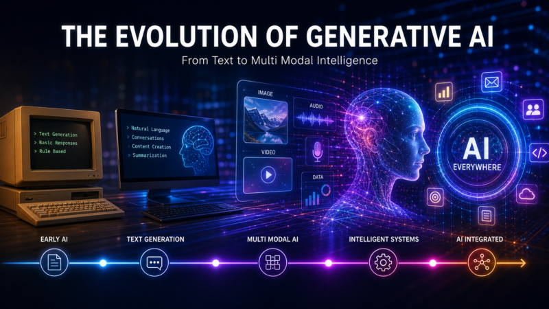 The evolution of generative AI from text to multi modal systems and modern AI tools