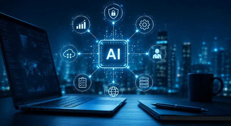 The IT Employee of the Future using Artificial Intelligence, cloud computing and AI governance in a modern finance technology environment.