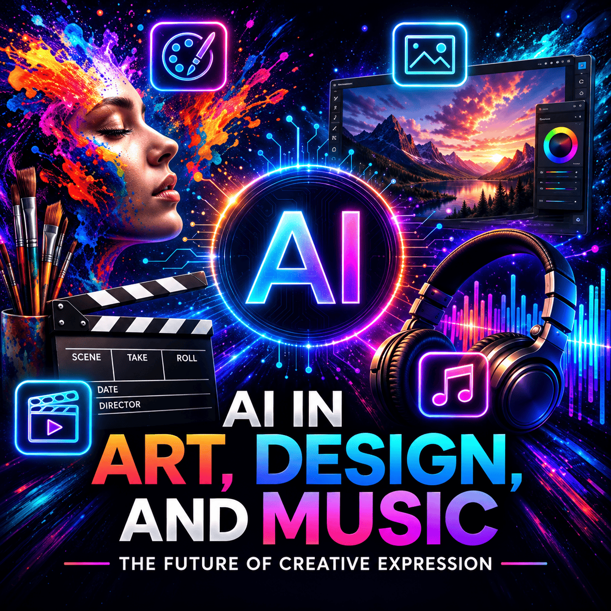 🎨 AI in Art, Design, and Music – The Future of Creative Expression